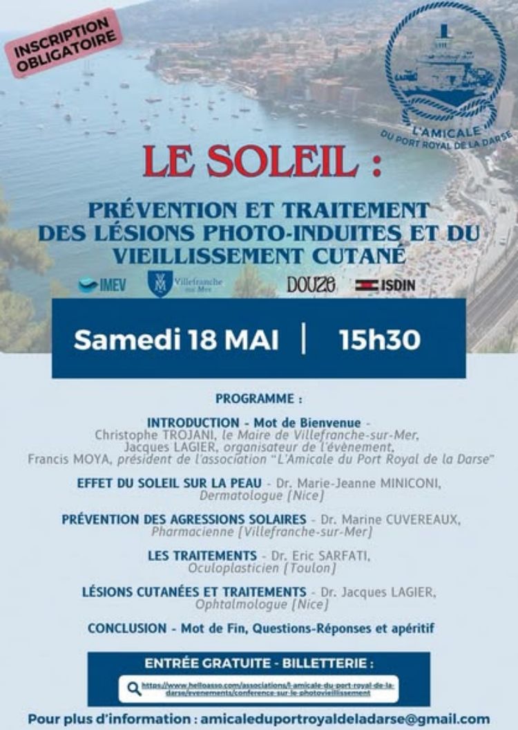 Conférence de l'Effet du Soleil sur le Vieillissement et sur les Lésions Cutanées Induites